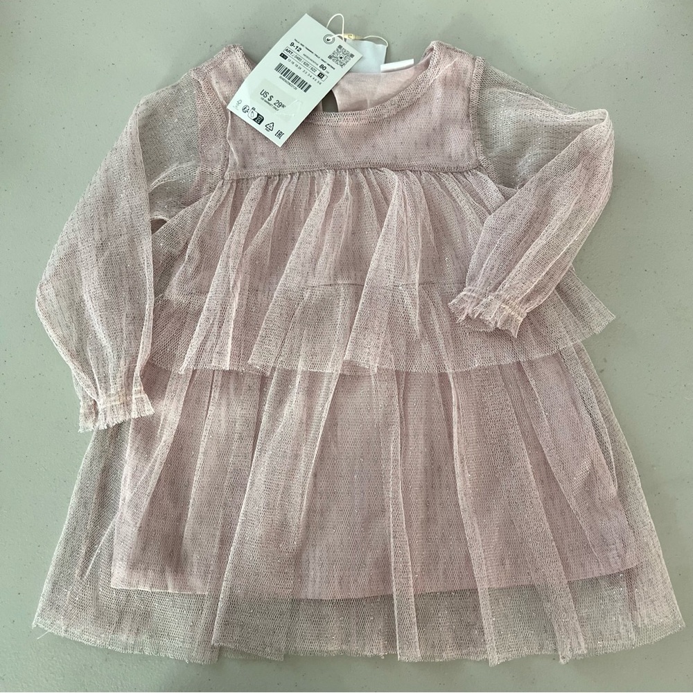 Zara Soft Pink Tulle Dress